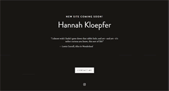 Desktop Screenshot of hannahkloepfer.com